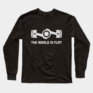 The World is Flat Subie Flat-4 Engine JDM Car Long Sleeve T-Shirt